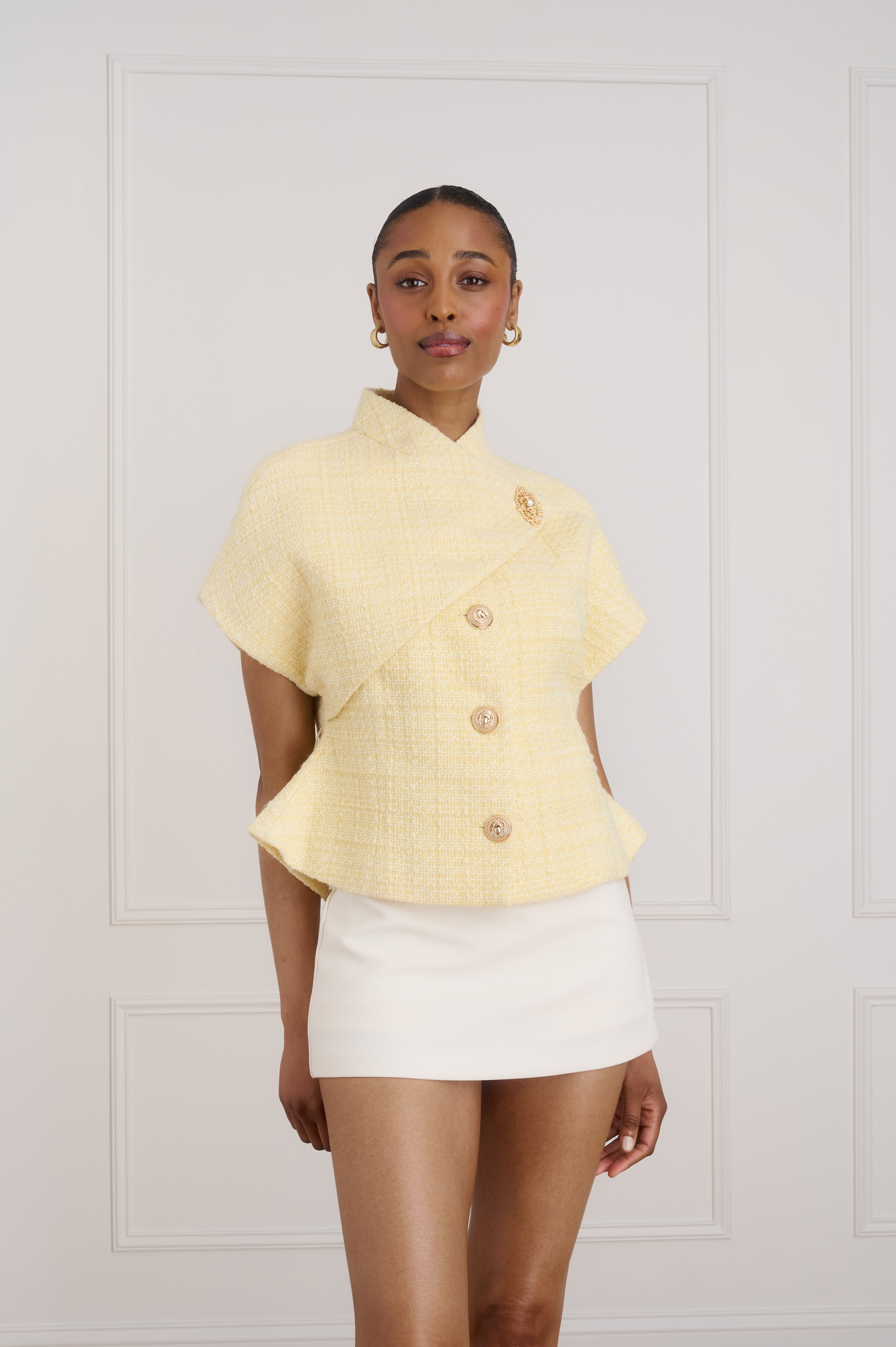 The Cordelia Tweed Jacket in Lemon Cake – Rionne Atelier