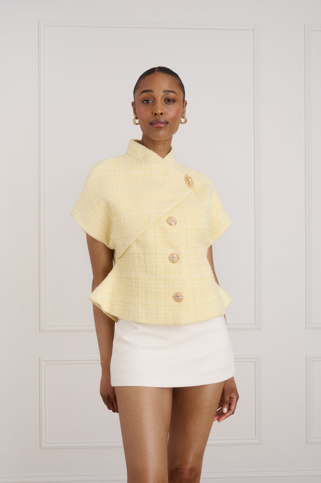 The Cordelia Tweed Jacket - lemon cake