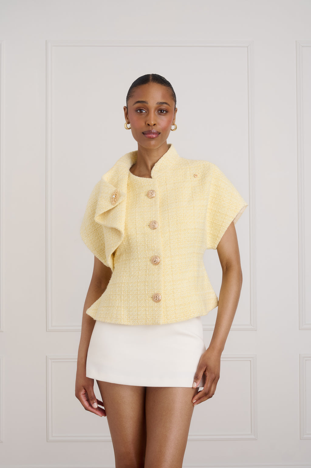 The Cordelia Tweed Jacket - lemon cake