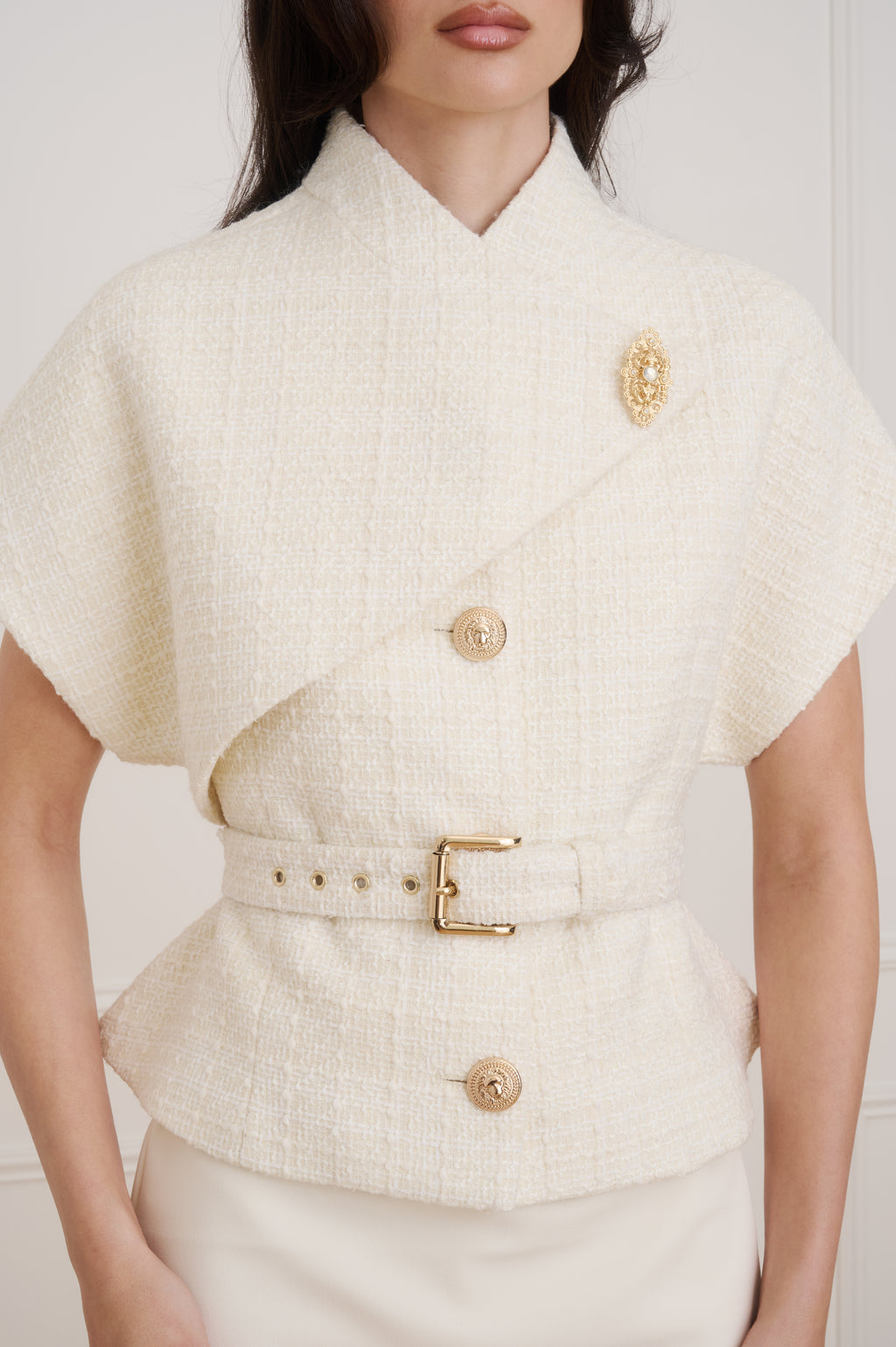 The Cordelia Tweed Jacket - buttercream