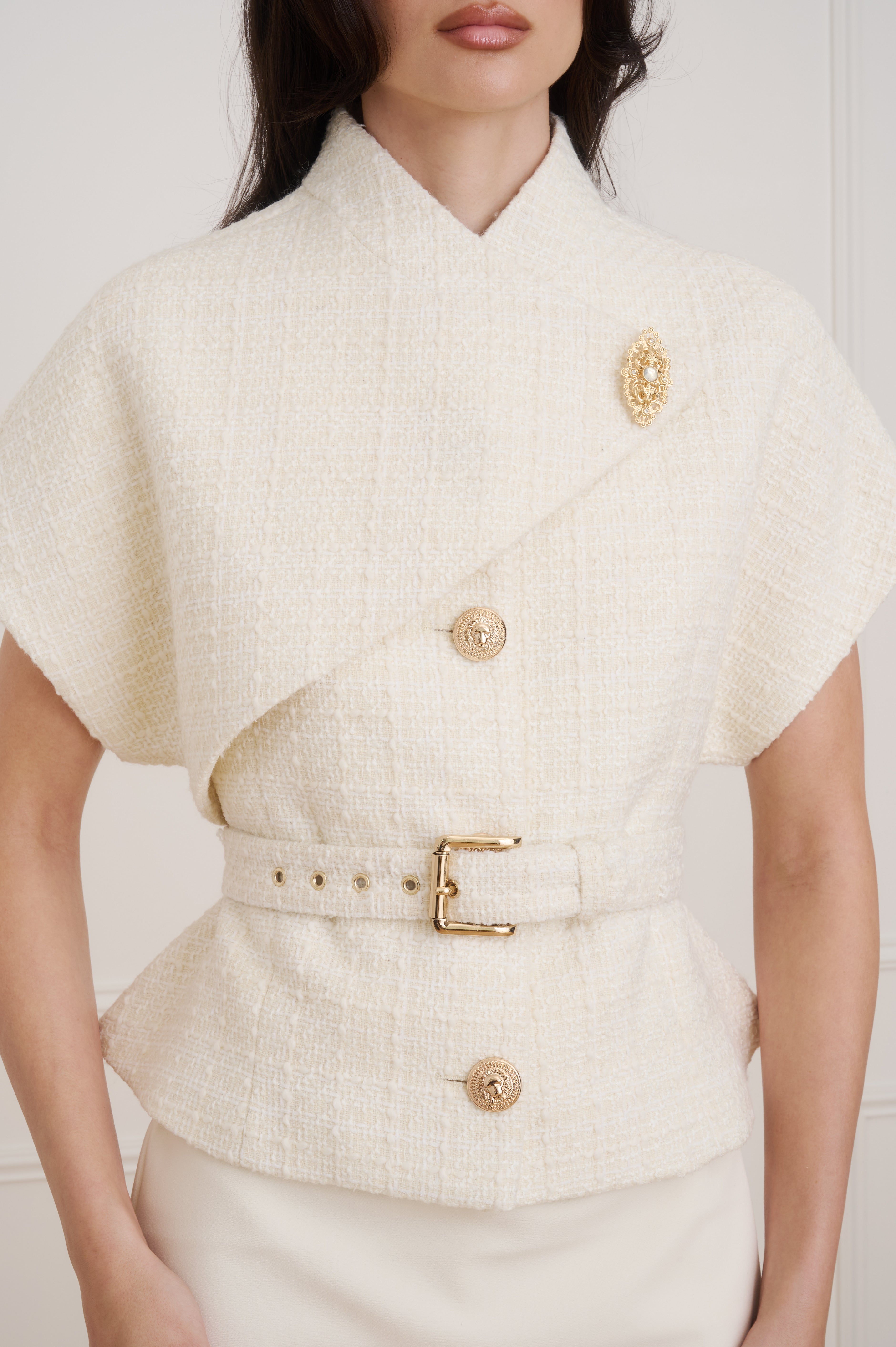 The Cordelia Tweed Jacket - buttercream