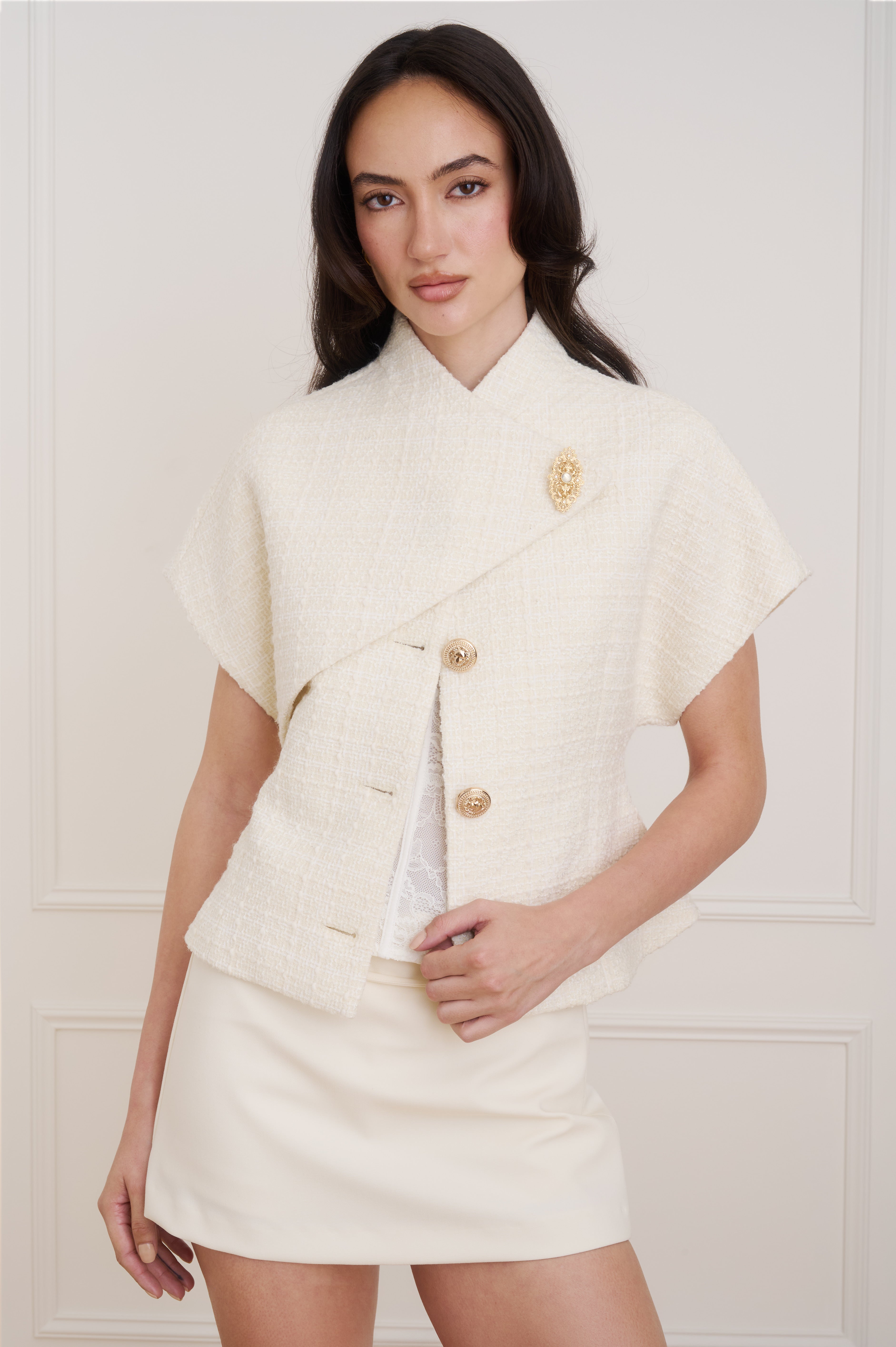 The Cordelia Tweed Jacket - buttercream