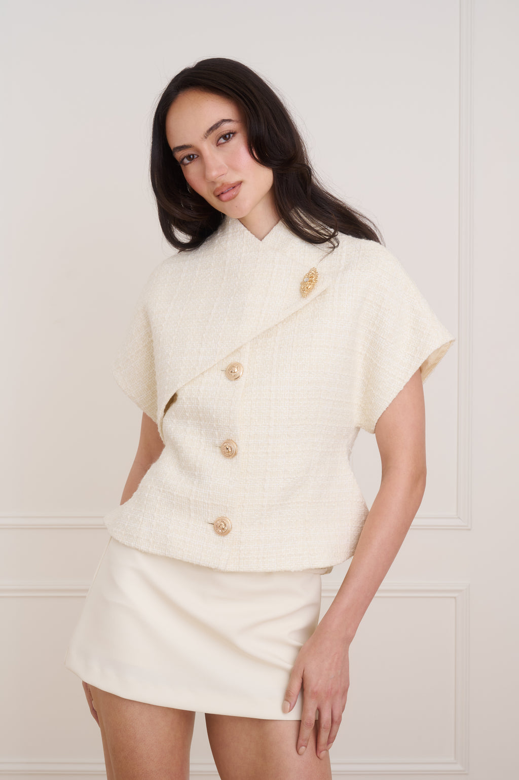 The Cordelia Tweed Jacket - buttercream