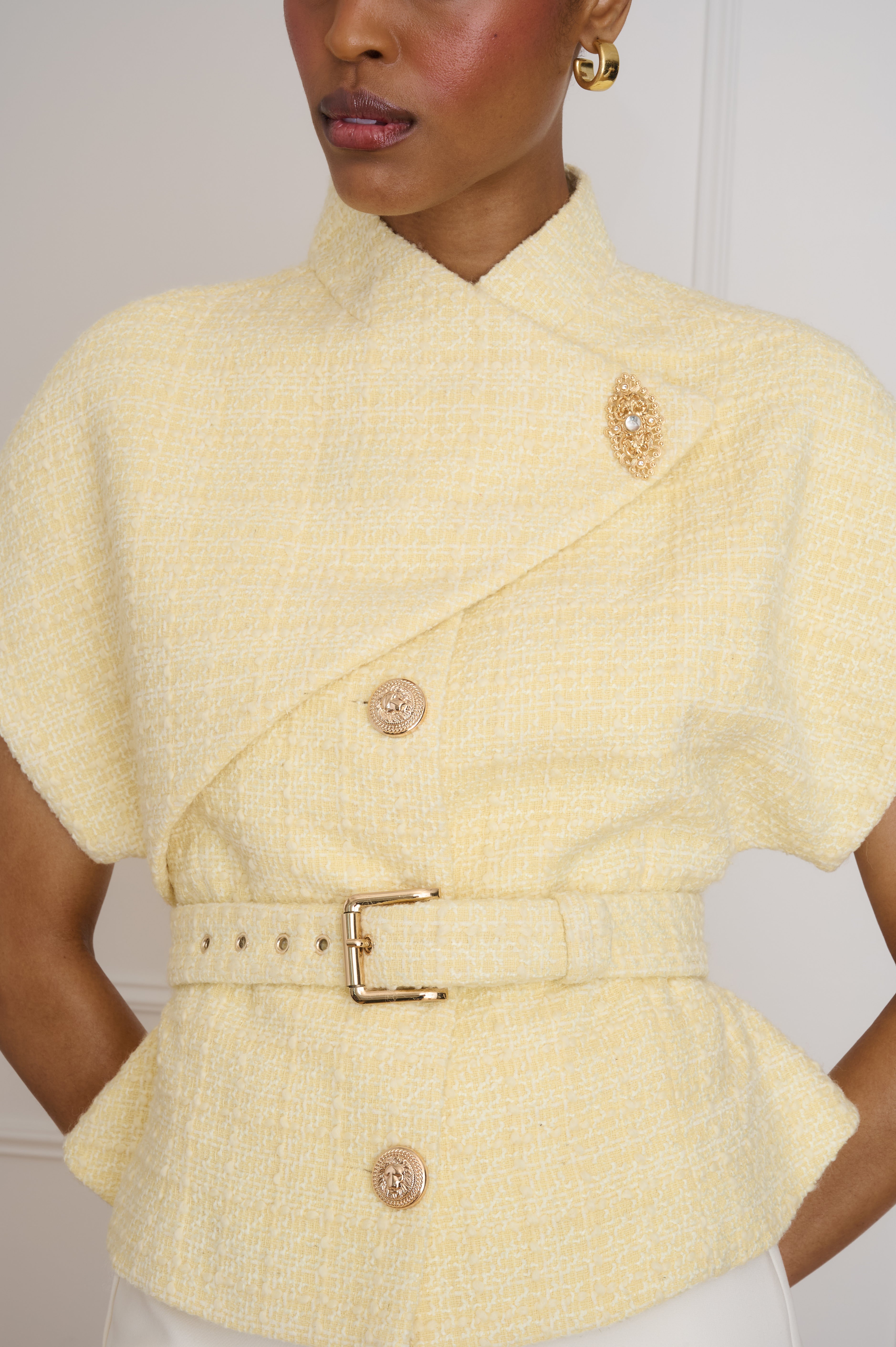 The Cordelia Tweed Jacket - lemon cake